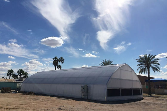 آلومینیوم زنک پوشش پلاستیکی فیلم گلخانه UV محافظت شده انتقال نور ضد پیری ضد قطره